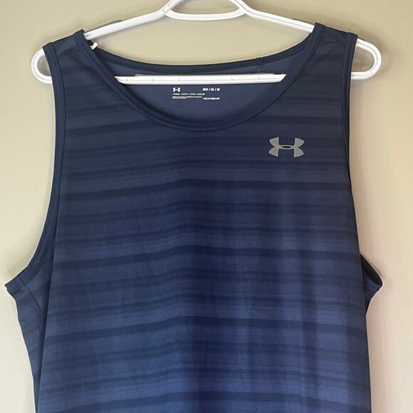 Under Armour Men's Blue Heat Gear Tank Top Size Medium - Picture 7 of 11